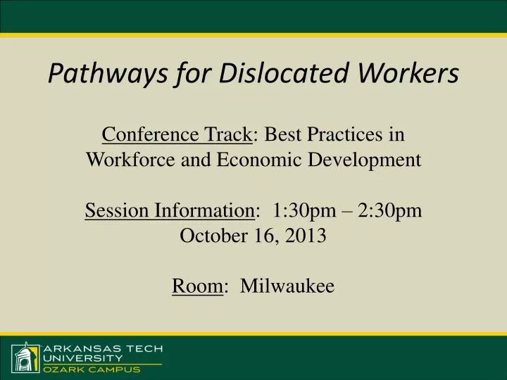 pathways for dislocated workers