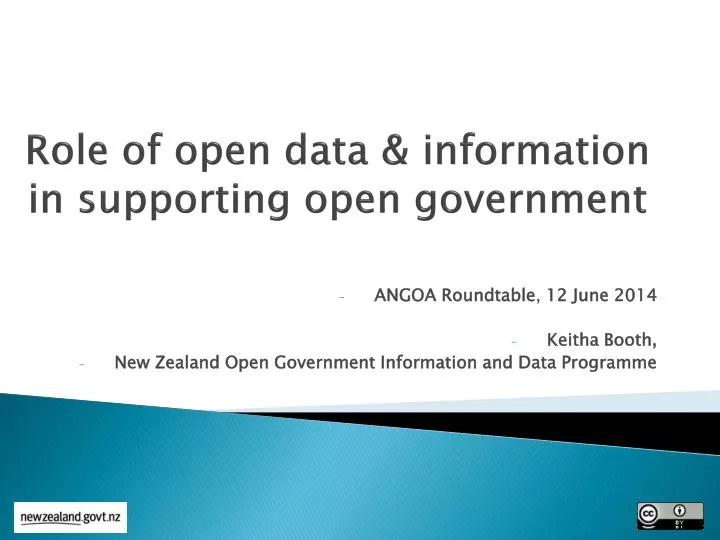 role of open data information in supporting open government