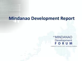 Mindanao Development Report