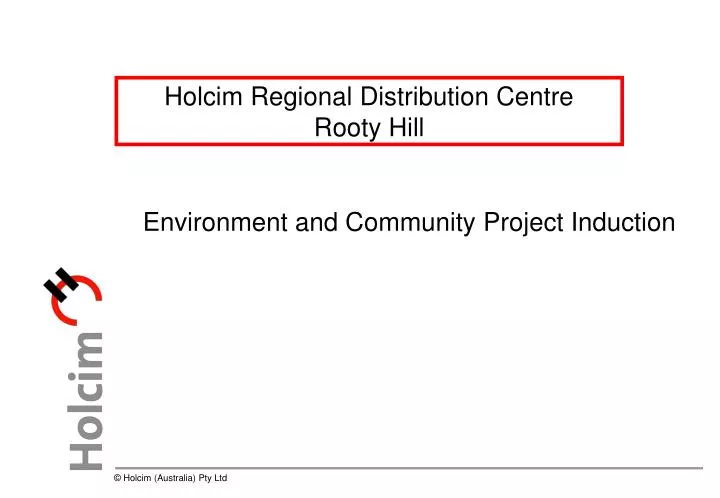 holcim regional distribution centre rooty hill