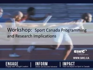Workshop: Sport Canada Programming and Research Implications