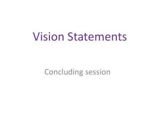 Vision Statements