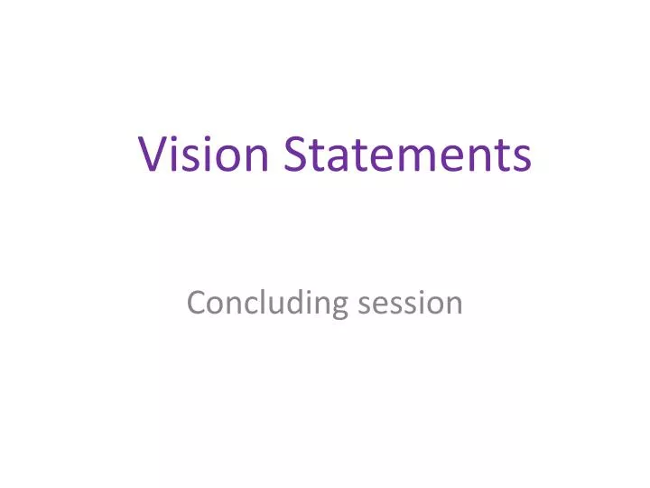 vision statements