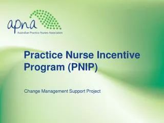 Practice Nurse Incentive Program (PNIP)