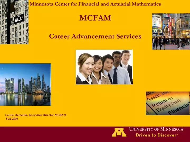 minnesota center for financial and actuarial mathematics mcfam career advancement services
