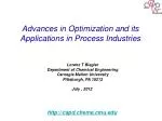 Advances in Optimization and its Applications in Process Industries - slide 1