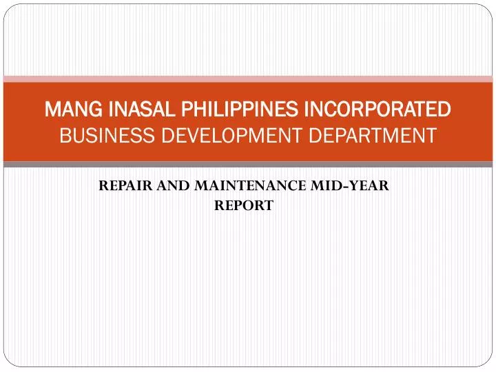 mang inasal philippines incorporated business development department