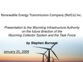 Renewable Energy Transmission Company (RetCo) Inc.