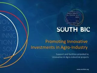 Promoting Innovative Investments in Agro-Industry