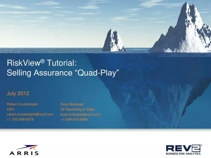 riskview tutorial selling assurance quad play