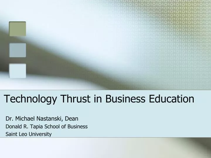 technology thrust in business education