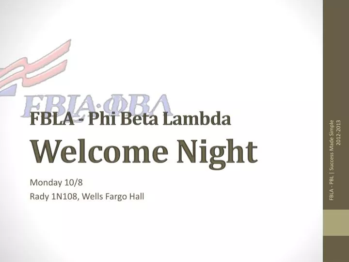 fbla phi beta lambda welcome night