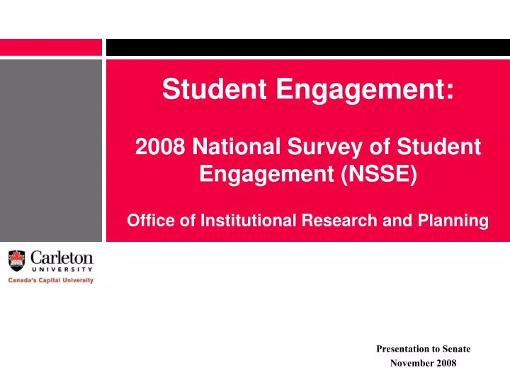 student engagement 2008 national survey of student engagement nsse