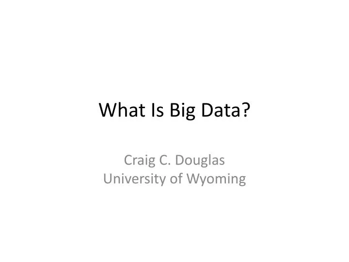 what is big data