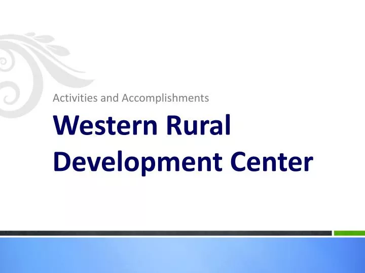 western rural development center