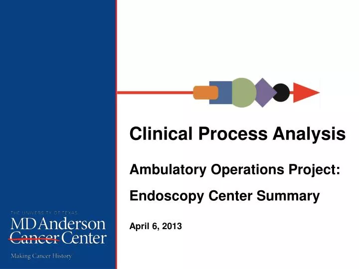 clinical process analysis ambulatory operations project endoscopy center summary april 6 2013
