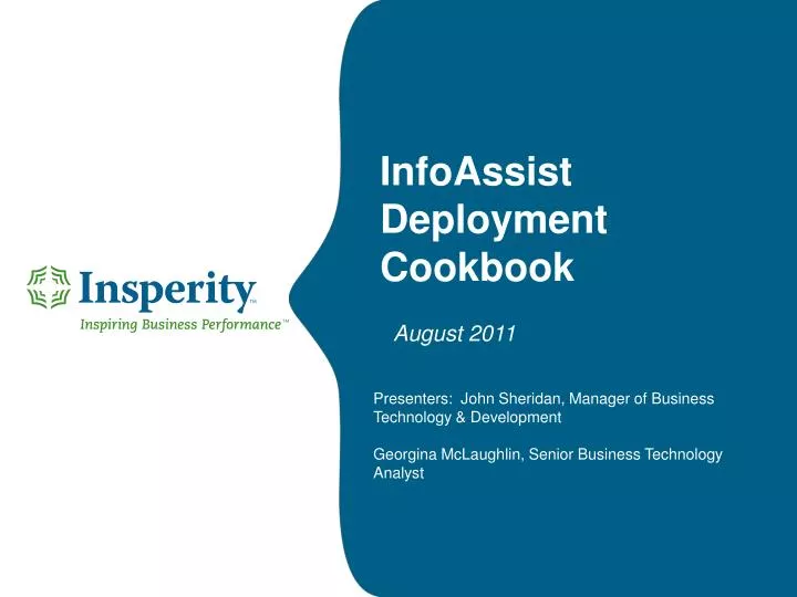 infoassist deployment cookbook