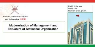 National Centre for Statistics and Information (NCSI)