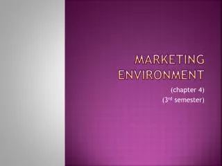 Marketing Environment