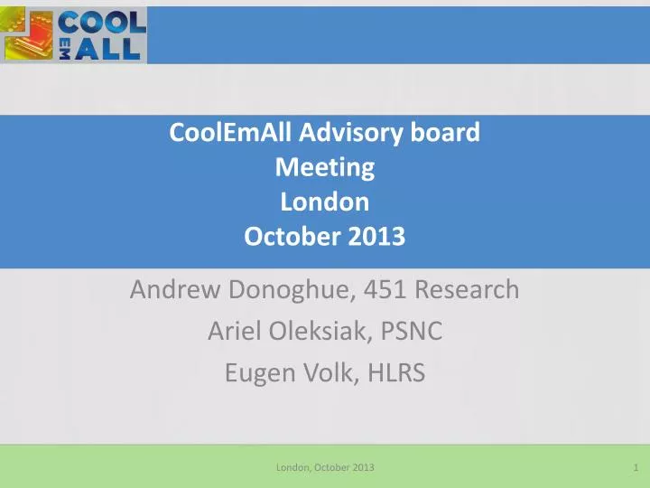 coolemall advisory board meeting london october 2013