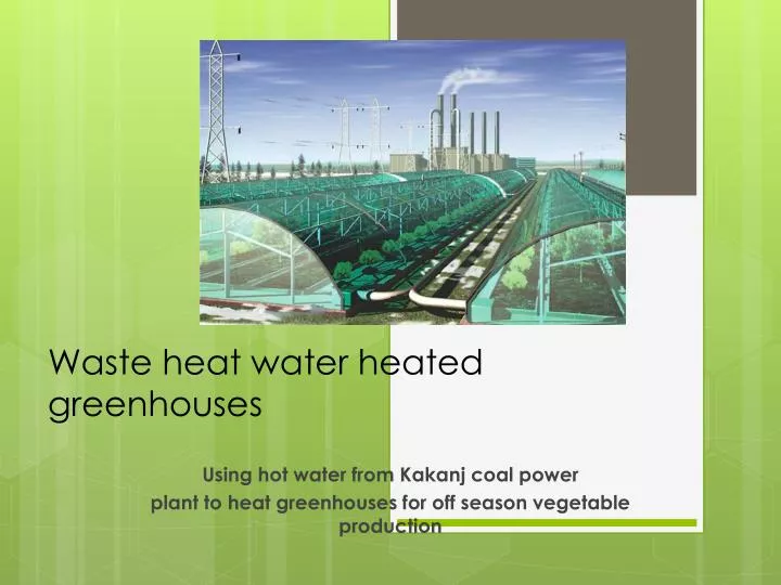 waste heat water heated greenhouses