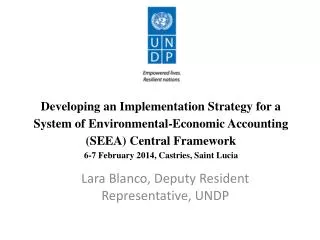 Lara Blanco, Deputy Resident Representative, UNDP