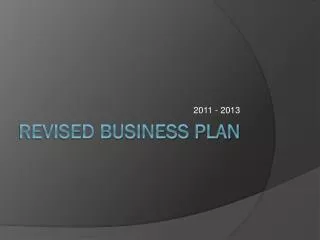 Revised business plan