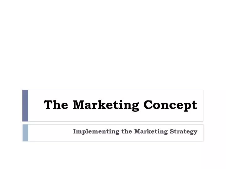 the marketing concept