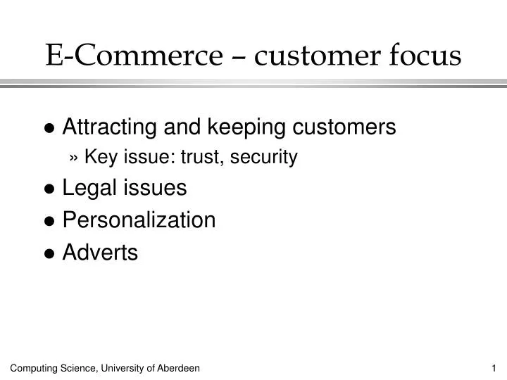 e commerce customer focus