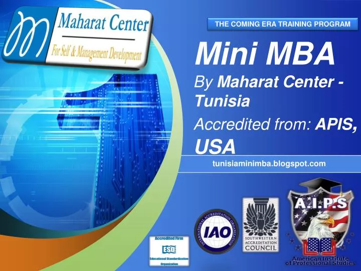 mini mba by maharat center tunisia accredited from apis usa