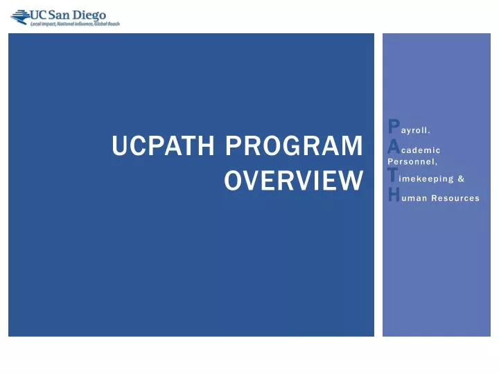 ucpath program overview