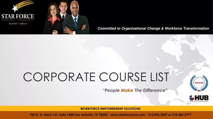 corporate course list