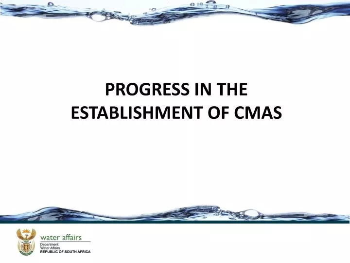 progress in the establishment of cmas