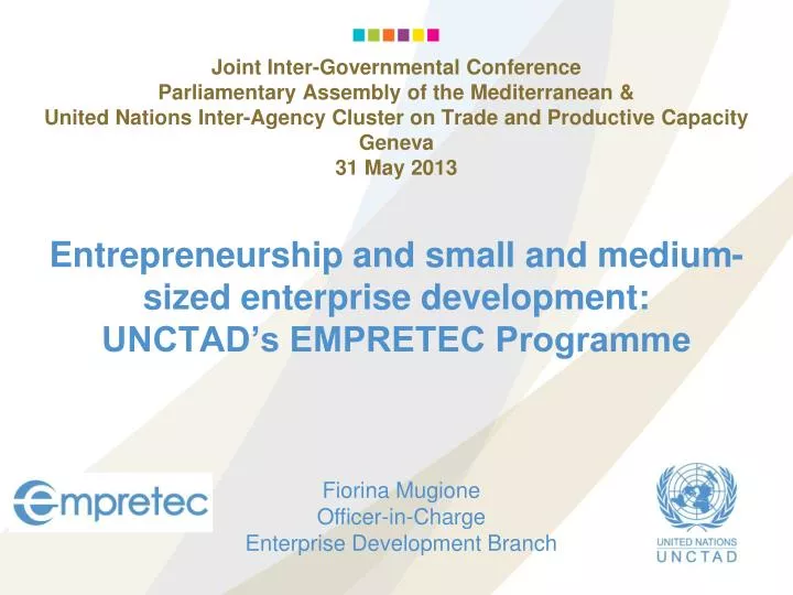 entrepreneurship and small and medium sized enterprise development unctad s empretec programme