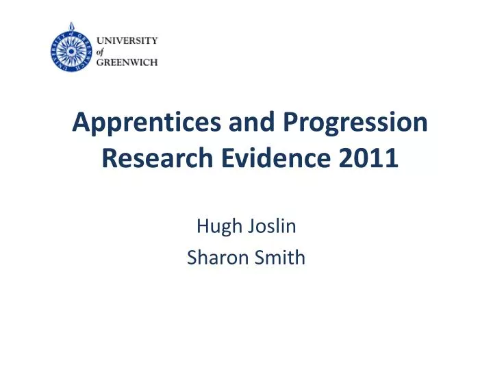 apprentices and progression research evidence 2011