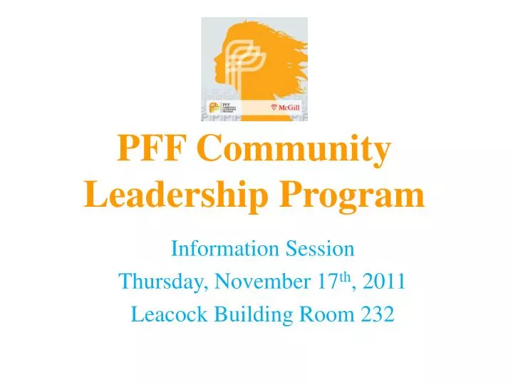 pff community leadership program