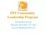 PFF Community Leadership Program - slide 1