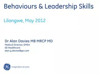 Behaviours &amp; Leadership Skills