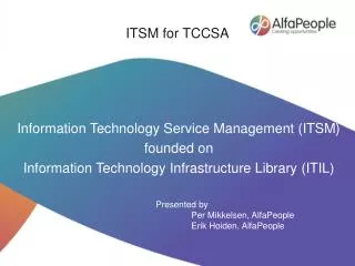 ITSM for TCCSA