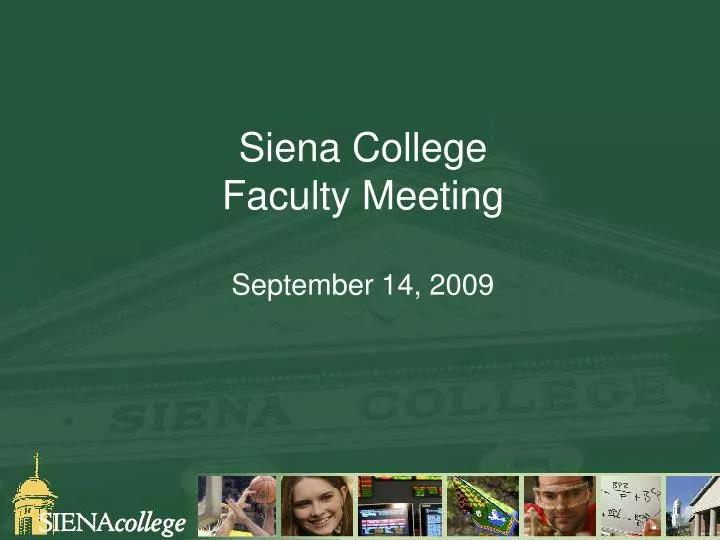 siena college faculty meeting september 14 2009
