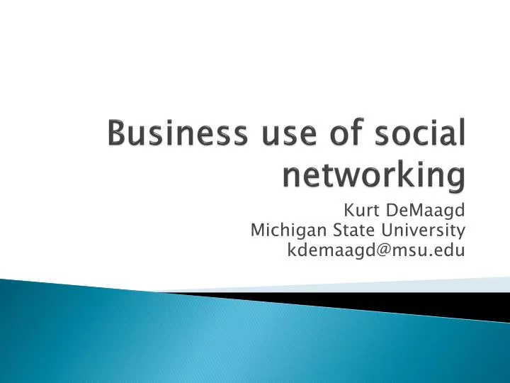 business use of social networking