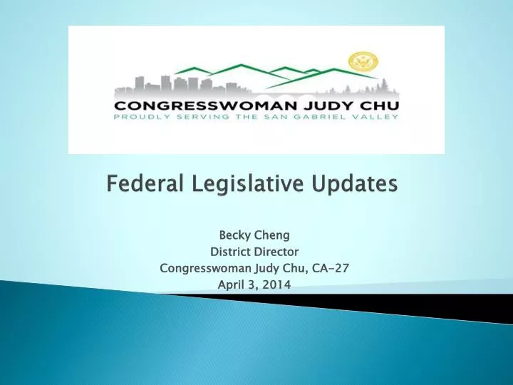 federal legislative updates