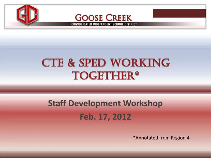 cte sped working together