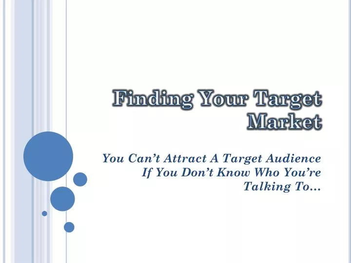finding your target market