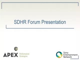 sdhr forum presentation