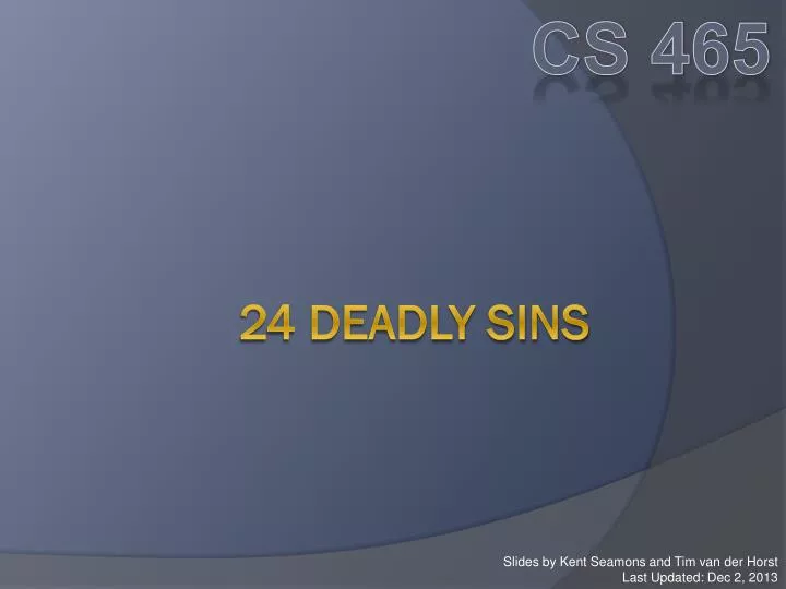 24 deadly sins
