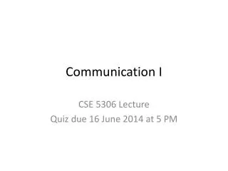 communication i