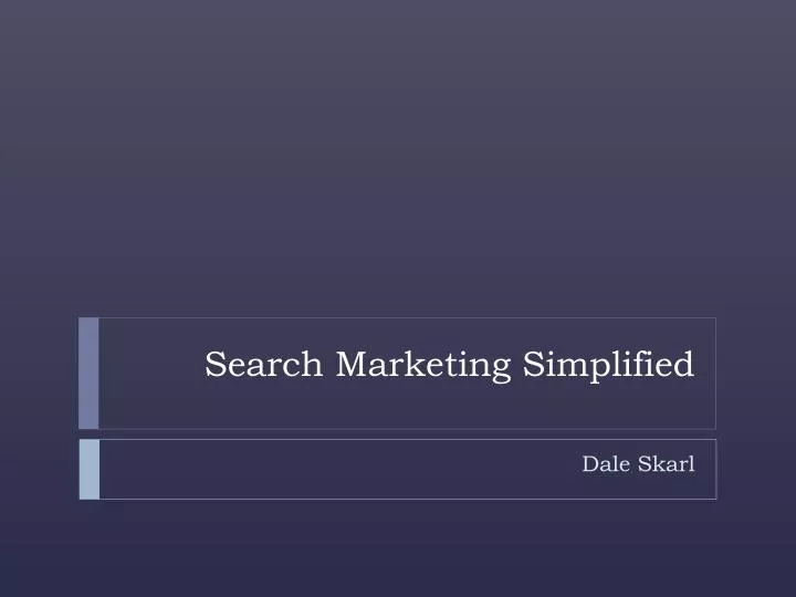 search marketing simplified