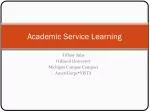 Academic Service Learning - slide 1