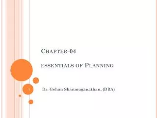 Chapter-04 essentials of Planning